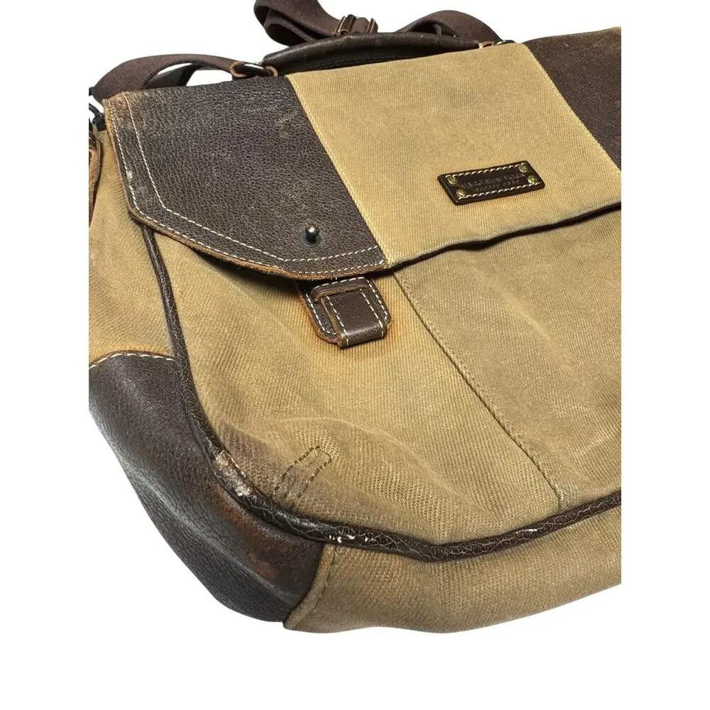 Marc New York Andrew Marc Messenger Bag Brown Laptop Briefcase 15”